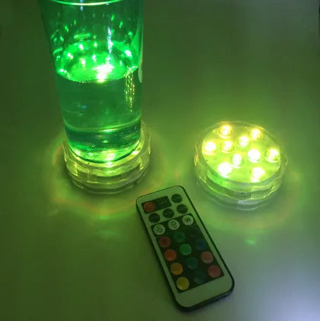 Round LED submersible candle lamp 6.5cm diameter waterproof floating electronic candle for decor