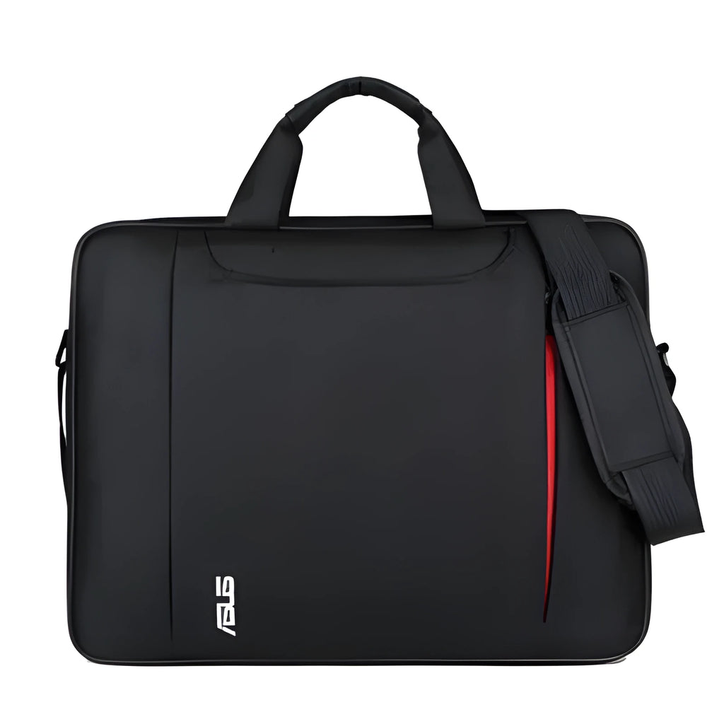 Black polyester diagonal shoulder laptop bag for 15-15.6 inch ASUS laptops