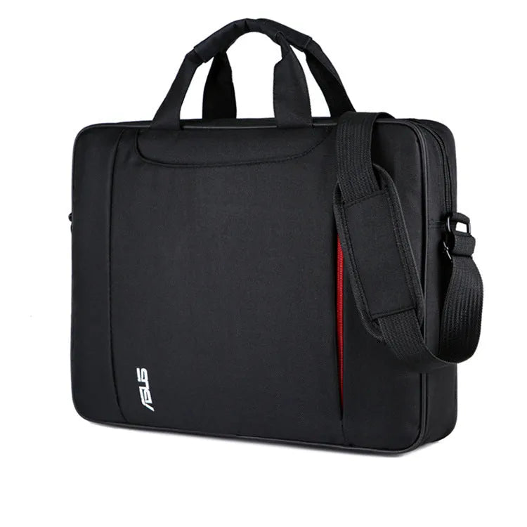 Black polyester diagonal shoulder laptop bag for 15-15.6 inch ASUS laptops