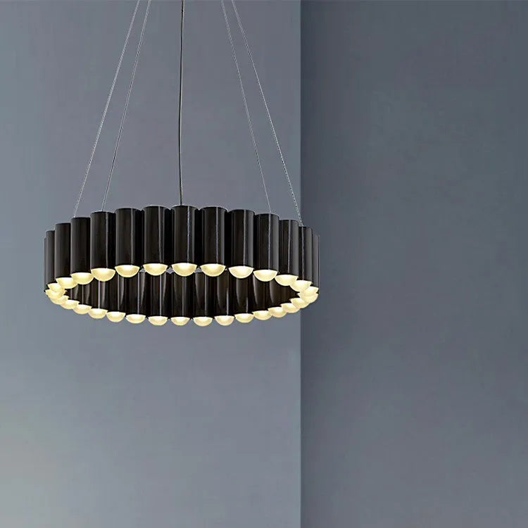 Nordic fish chandelier simple modern LED light aluminium PMMA shade for living room duplex villa