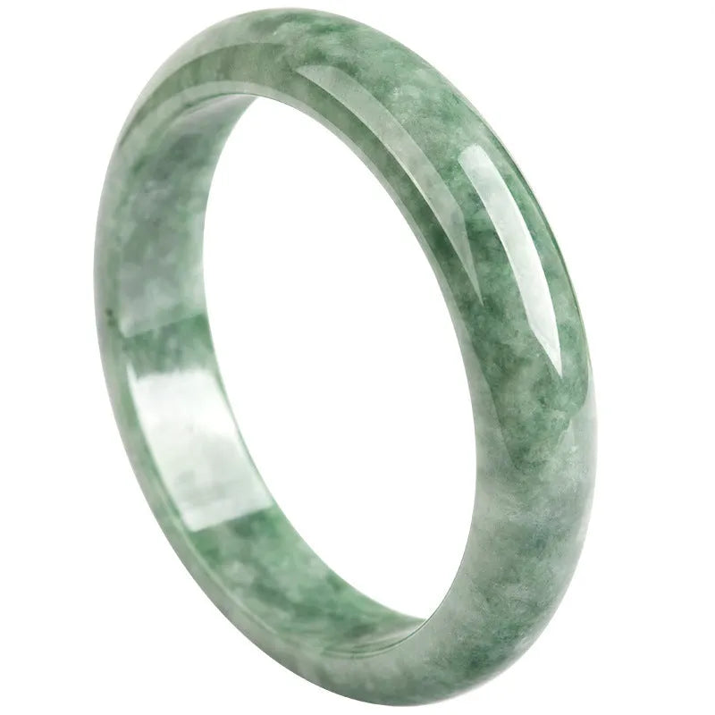 Dark pea green jade beaded bracelet for women on a gift box with certificate.