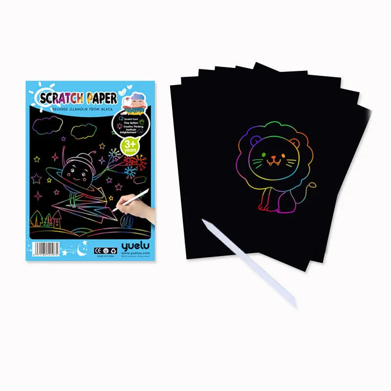 Children's handmade drawing paper in solid colour for scraping with A4 and 16K size options
