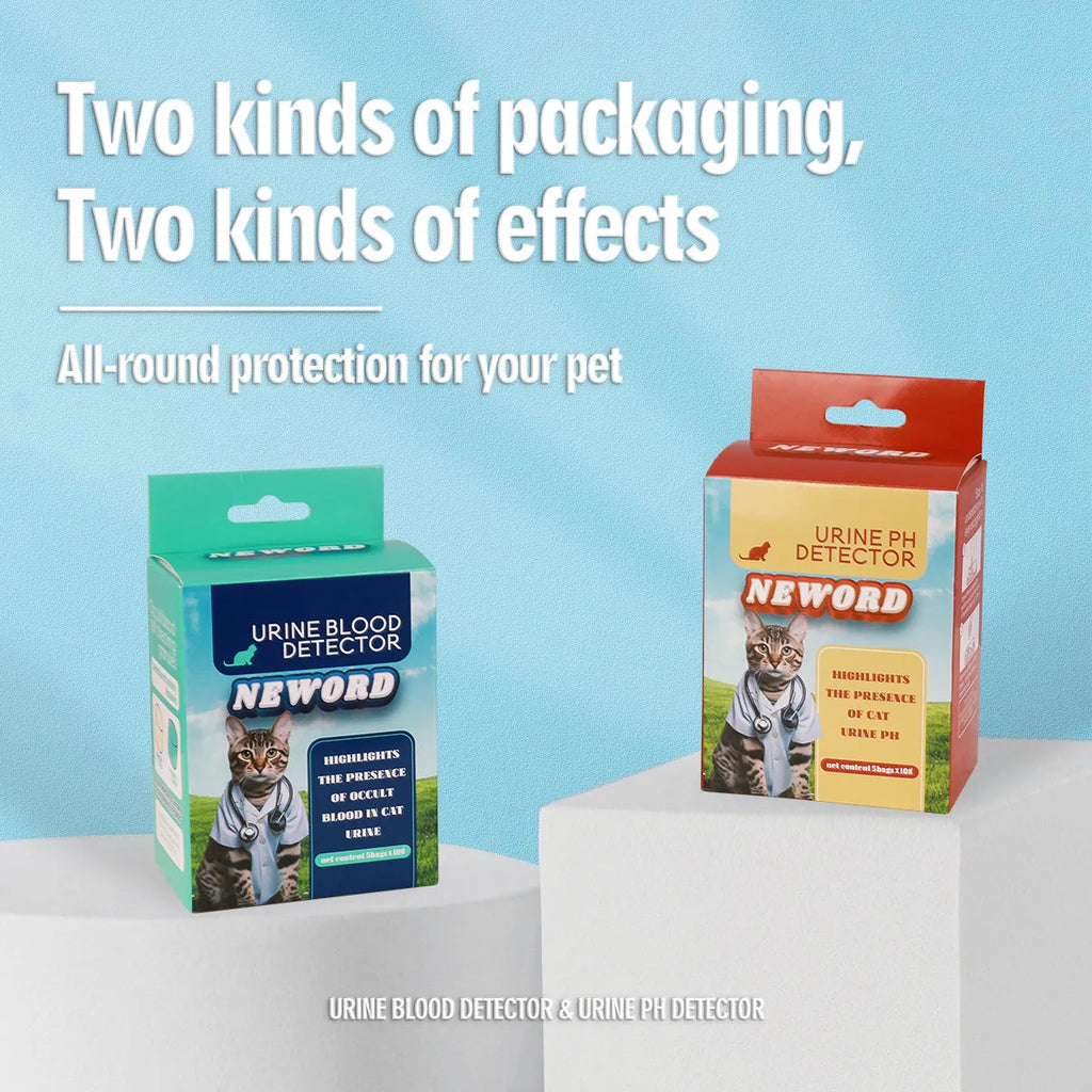 Five cat litter self-checking particles in brown and green for urinary health monitoring