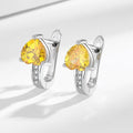 Loving heart zircon ear clip women copper heart shape European American style simple design