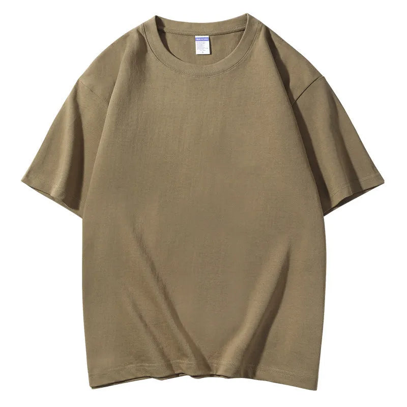 Men's loose fit cotton t-shirt in multiple colours with round neck and printing pattern design