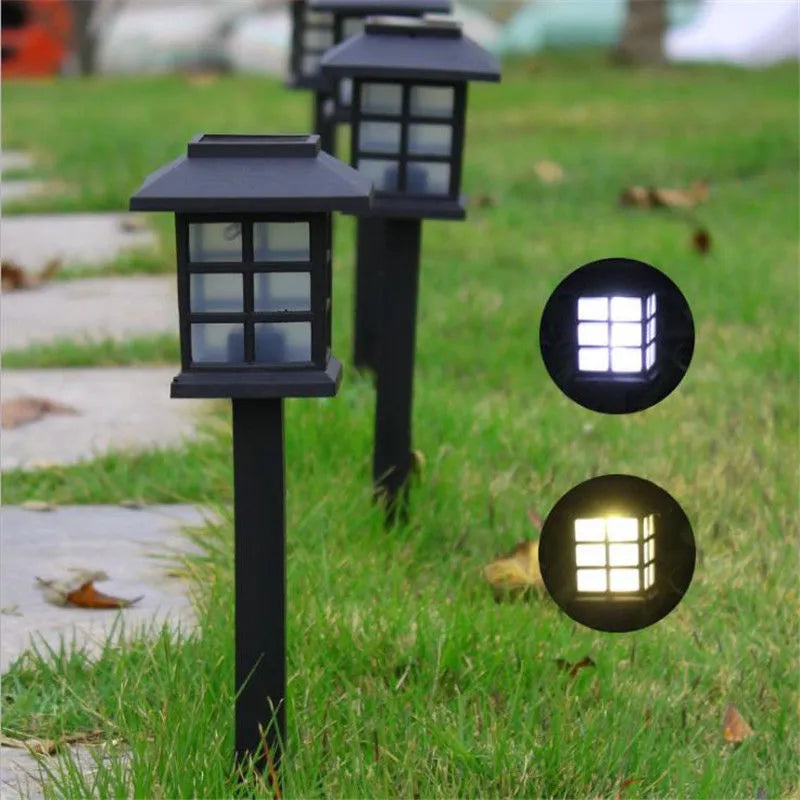 Solar square lawn light IP44 0.6W LED 85x360mm for garden courtyard holiday decoration with RGB option