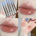 Mirror water light lip gloss lipstick in ice tones with glossy finish in 12.9 cm case