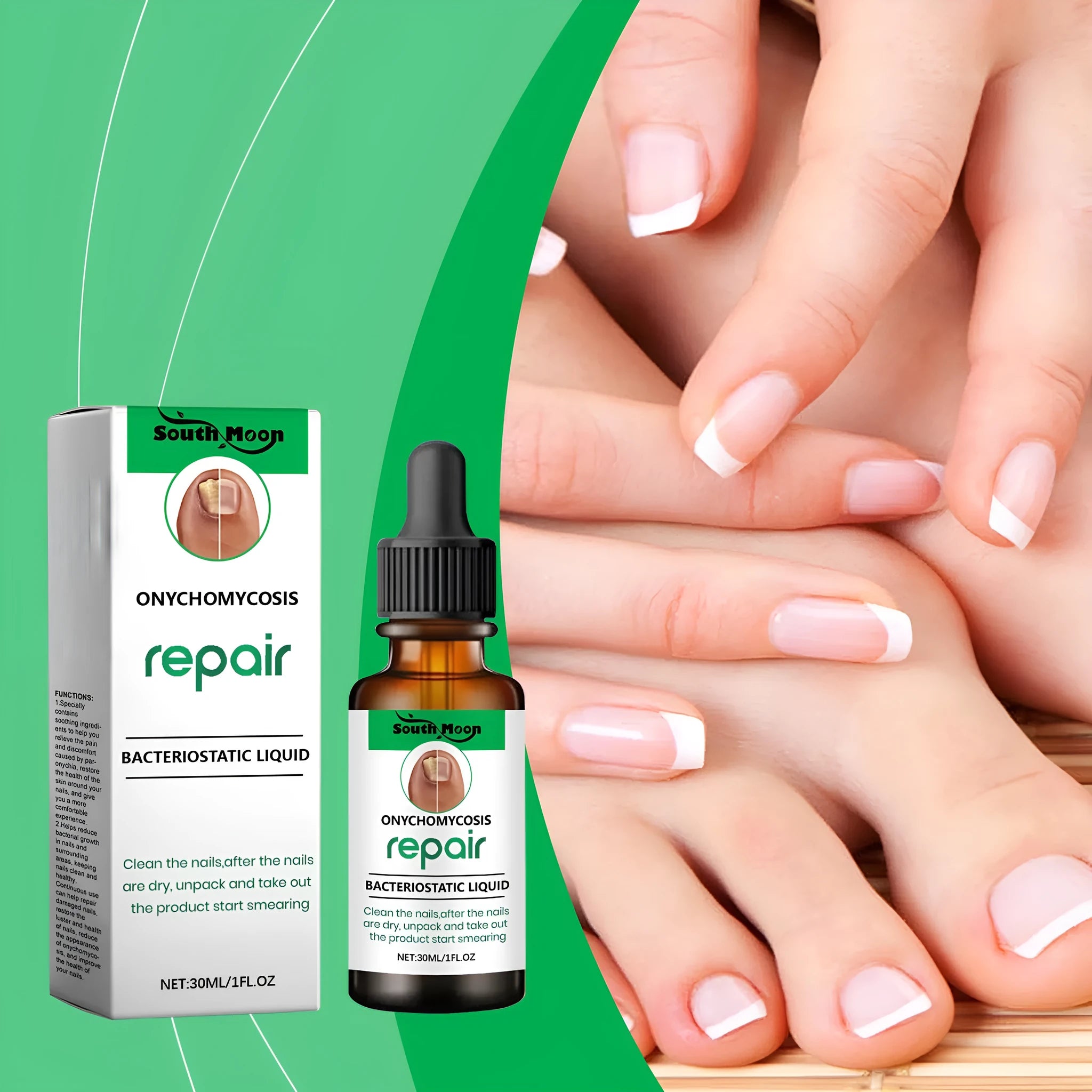 30ml gentle nail nursing solution bottle for daily cleaning and natural nail maintenance