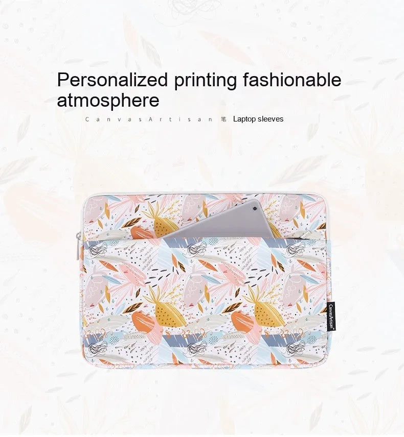 White waterproof 14 inch laptop inner bag made from PU leather material
