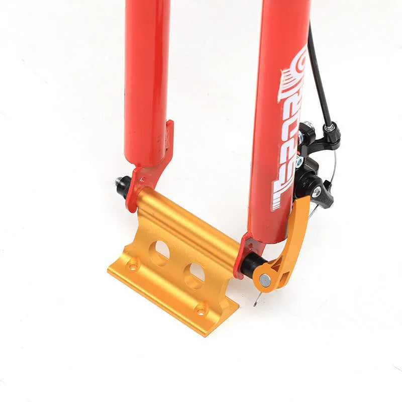 Silver metal bicycle front fork quick release fixing clip for SUV transport