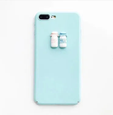 Soft pink silicone iPhone case with a 3D cartoon cat design on the back.