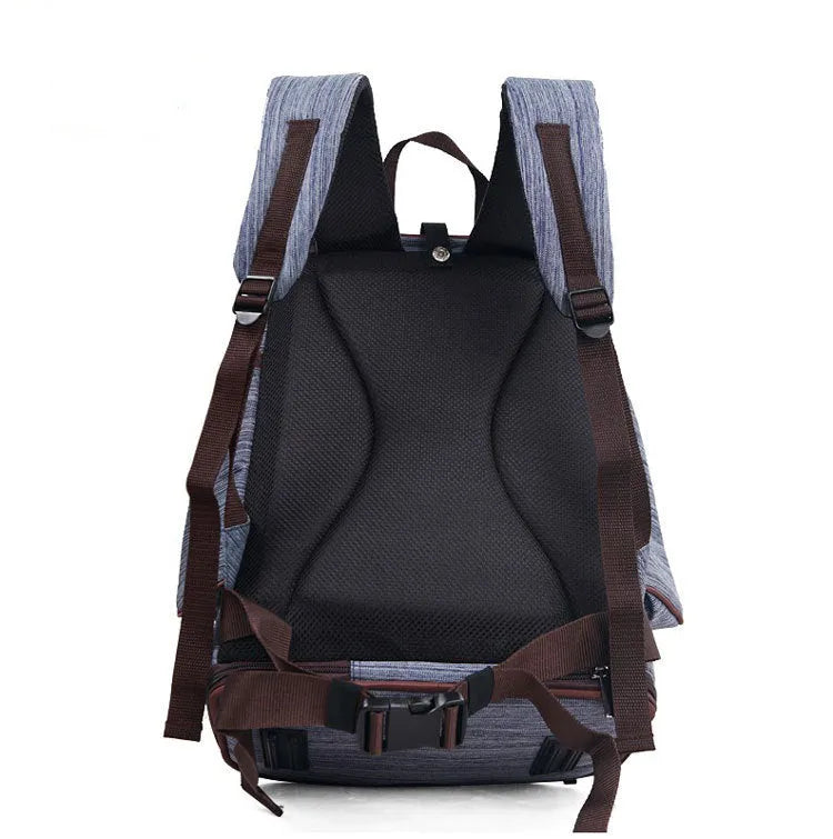 Blue pet dog backpack made from Oxford cloth and hexagonal mesh, designed for carrying small pets up to 15 jin