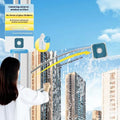 Benshang aluminium alloy double-sided glass wiper for high-rise outer windows with cotton head