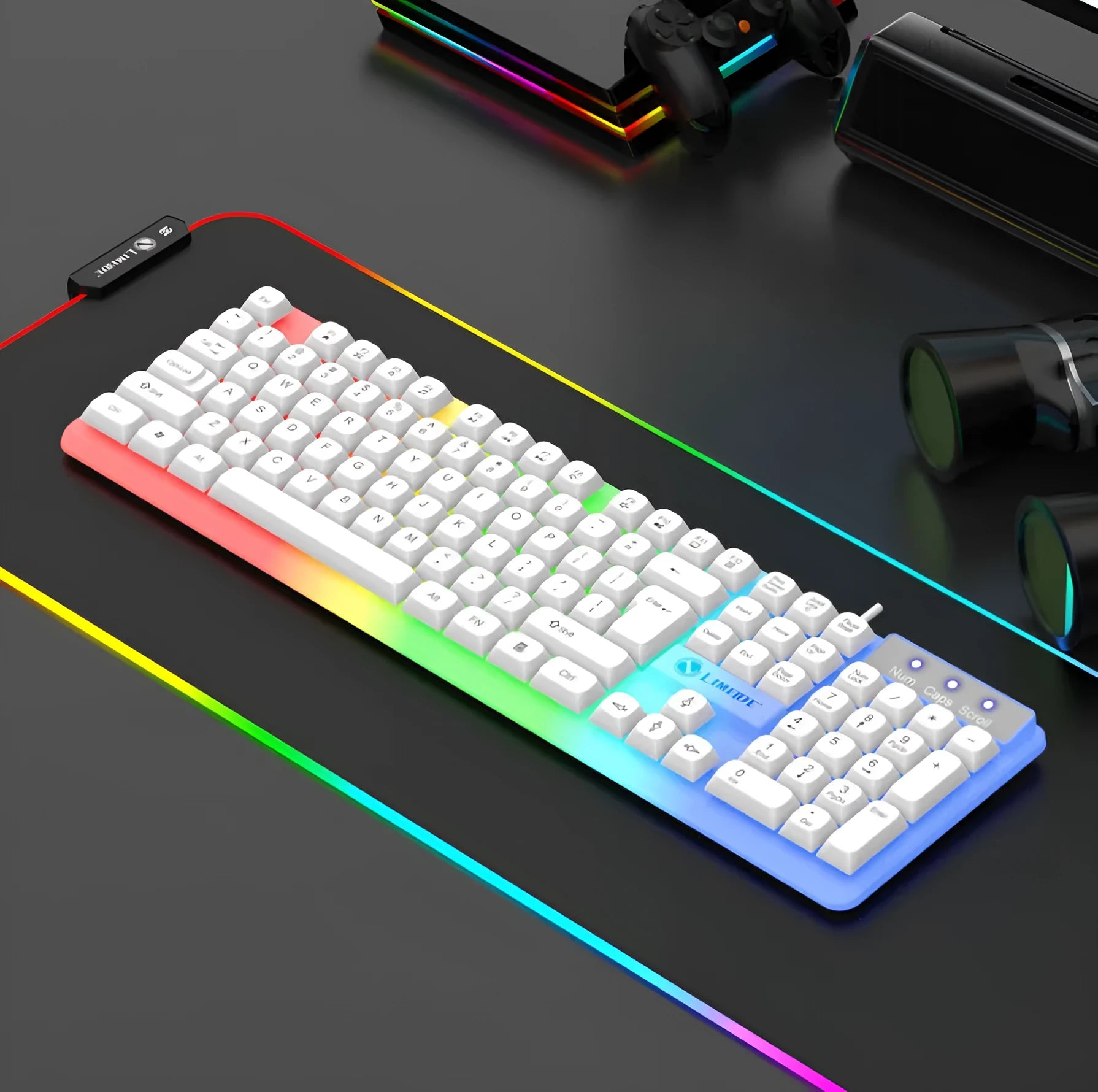 TX35 mechanical feeling computer keyboard with 1.5 metre cable in white colour option
