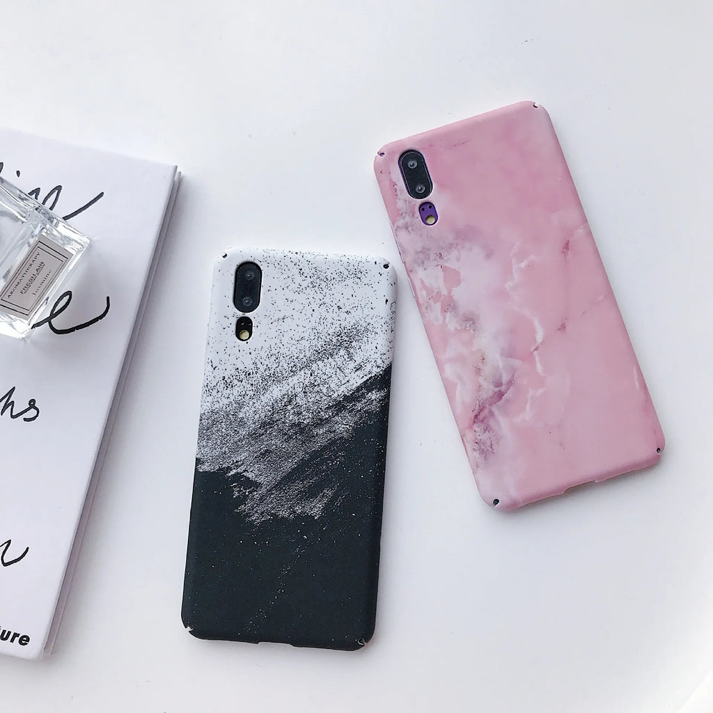 Painted PC phone case back cover for Honor Huawei smartphones in solid colour
