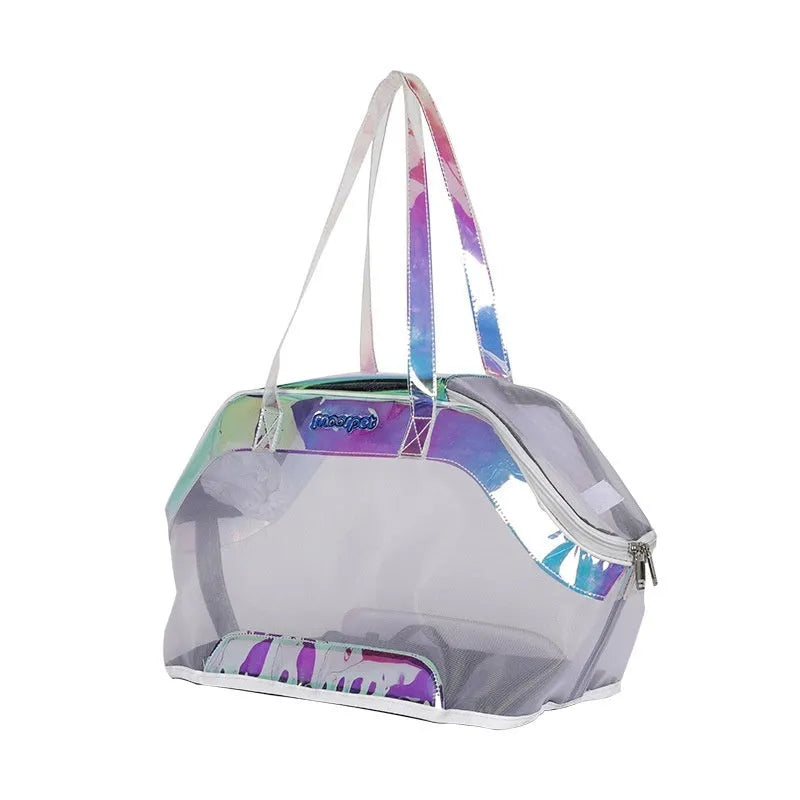 MOORPET leather cat carrier bag in solid colour with 25 litre capacity
