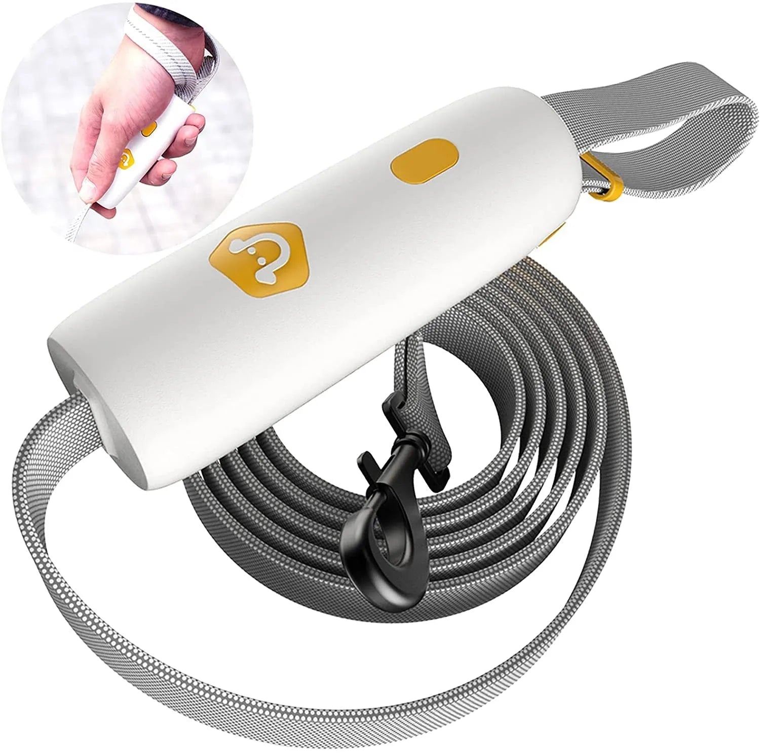 LIUTA adjustable elastic dog leash with reflective strip, ABS handle, and lock button for small medium dogs