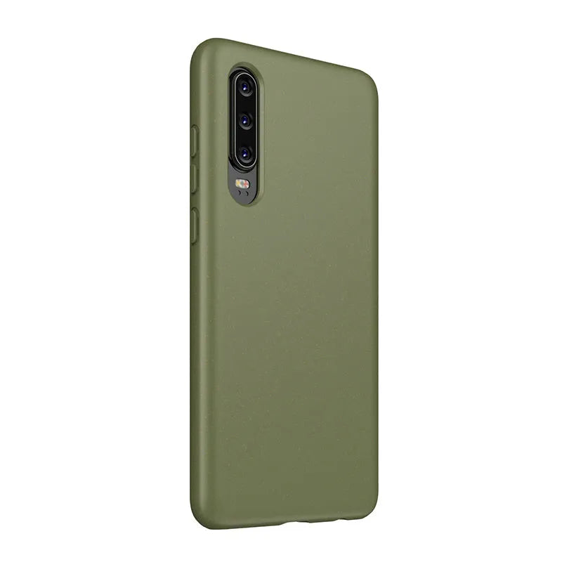 Huawei P30 mobile phone case in TPU material showing back cover design with multiple colour options
