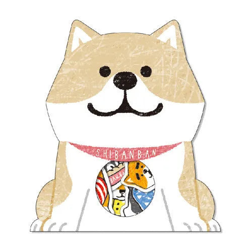 Pack of irregular-shaped dog-themed stickers in black, light brown, and orange colours for journal decoration.