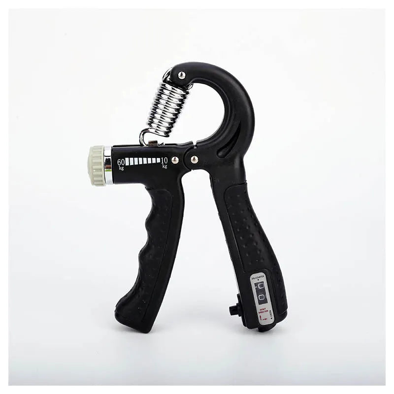 Adjustable hand grip with mechanical counter, ABS and stainless steel, 16cm x 12cm