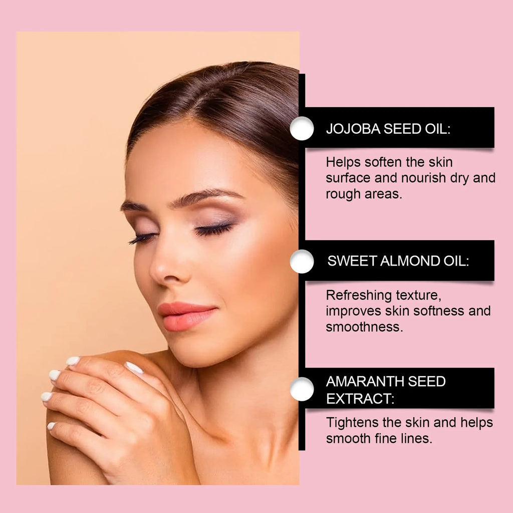 60ml bottle of moisturising body oil for universal skin types