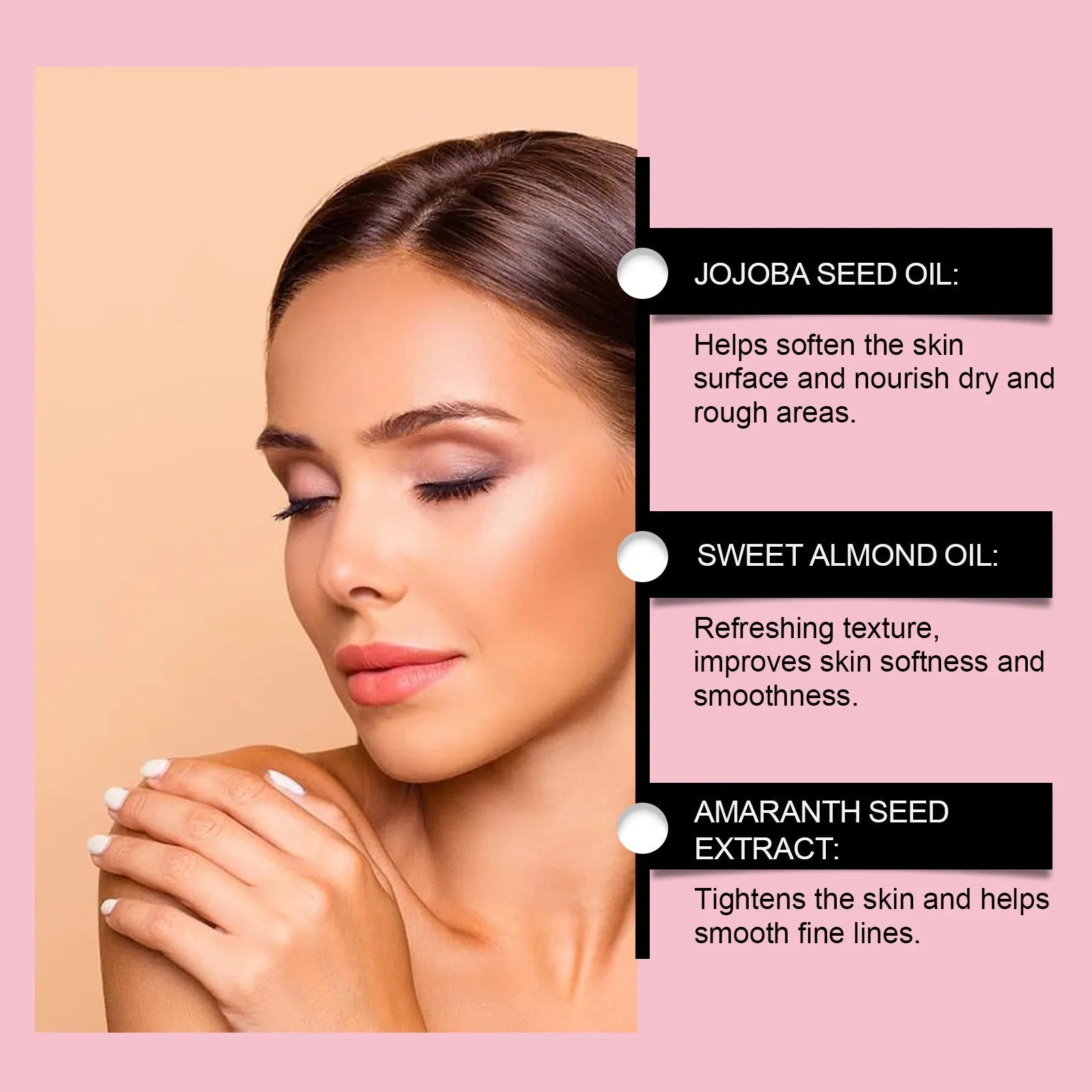 60ml bottle of moisturising body oil for universal skin types