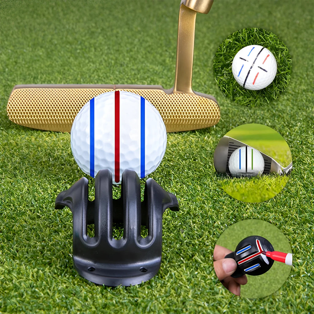 Golf scriber putter alignment tool with plastic scriber markers and drawing pens for putting practice