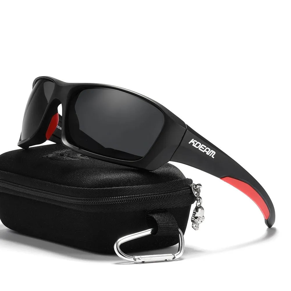 Ultralight polarised sports sunglasses with TR90 frame and silicone nose pads in multiple colour options.