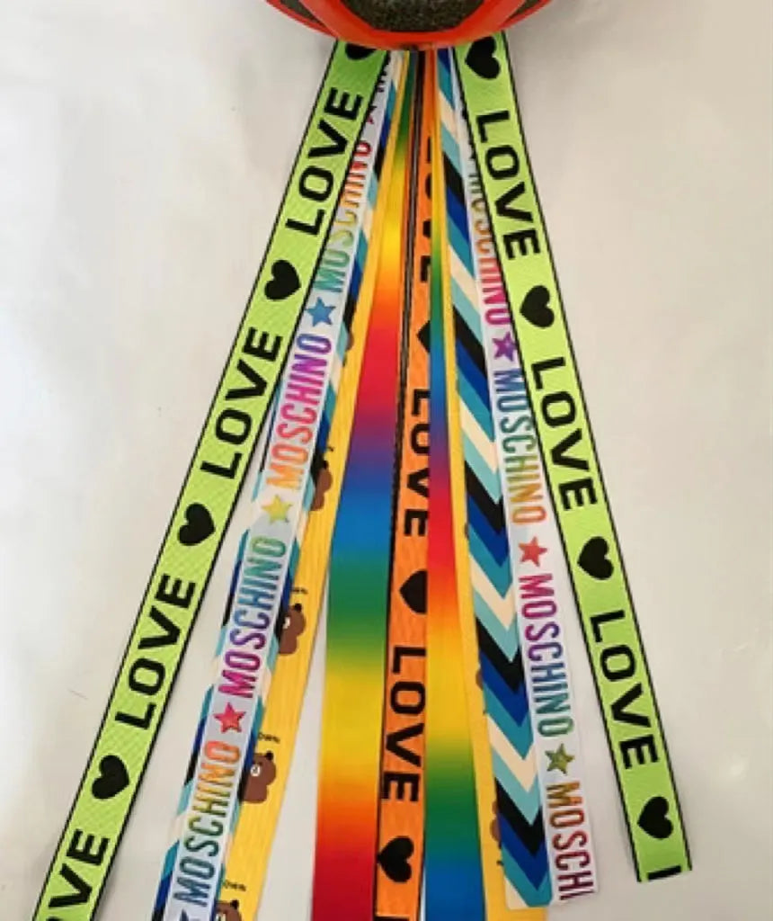 Children's helmet decorative streamers in multiple colours for skating and ski safety gear