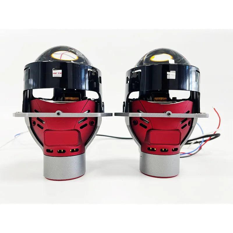 Motorcycle intelligent steering headlight with aviation aluminium housing and glass lens