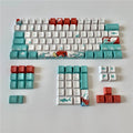 Coral Sea colour PBT keycaps for Xiao Yan mechanical keyboard with five-sided sublimation printing