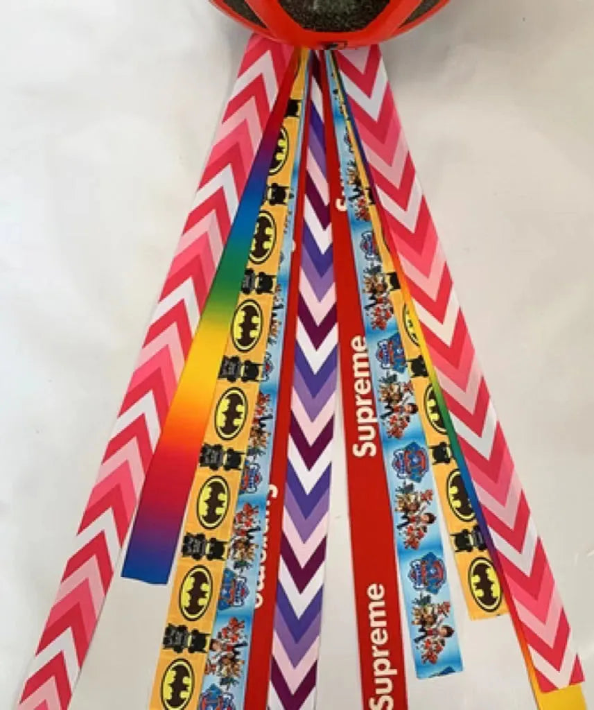 Children's helmet decorative streamers in multiple colours for skating and ski safety gear