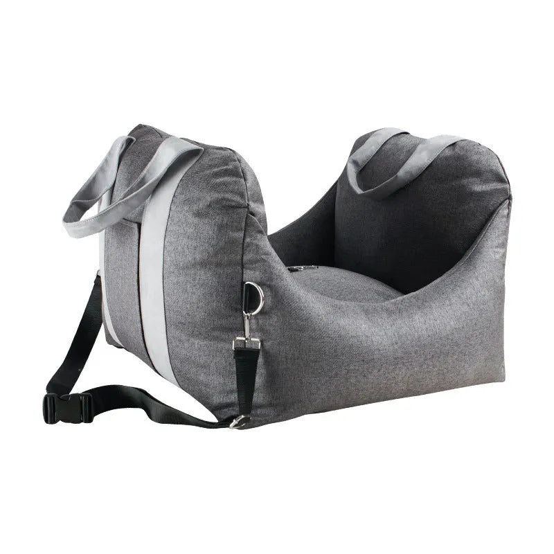 Removable washable pet travel mat car cushion for small dogs and cats with adjustable buckle