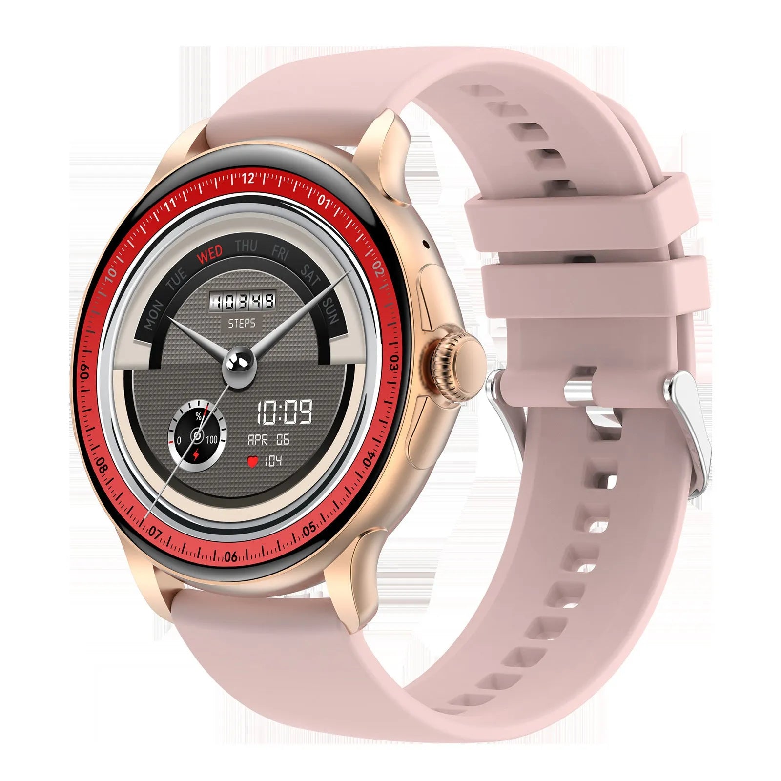 Hk49 smart sports watch with heart rate and blood glucose monitoring, black colour, touch screen display