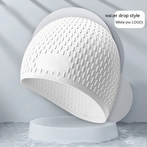 Adult silicone swimming cap in solid colour design available in multiple colour options