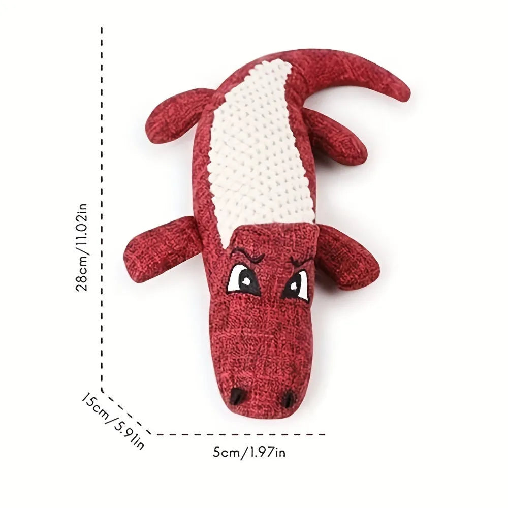 Corn grid textured pet plush toy with biting sound function in blue, green or red colours