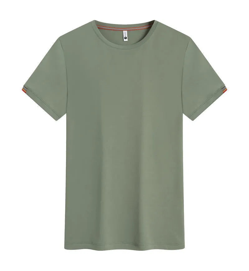Round neck ice fibre pullover work shirt shown in multiple colours including black, grey, and army green