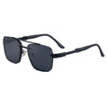 Men's UV protection vintage sunglasses with PC frame, grey tinted lenses, gold double gray colour