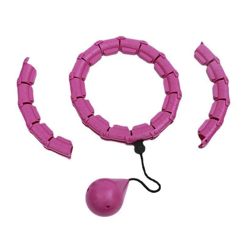 Massage soft ball fitness equipment with detachable waist belt in pink, blue, or purple colours