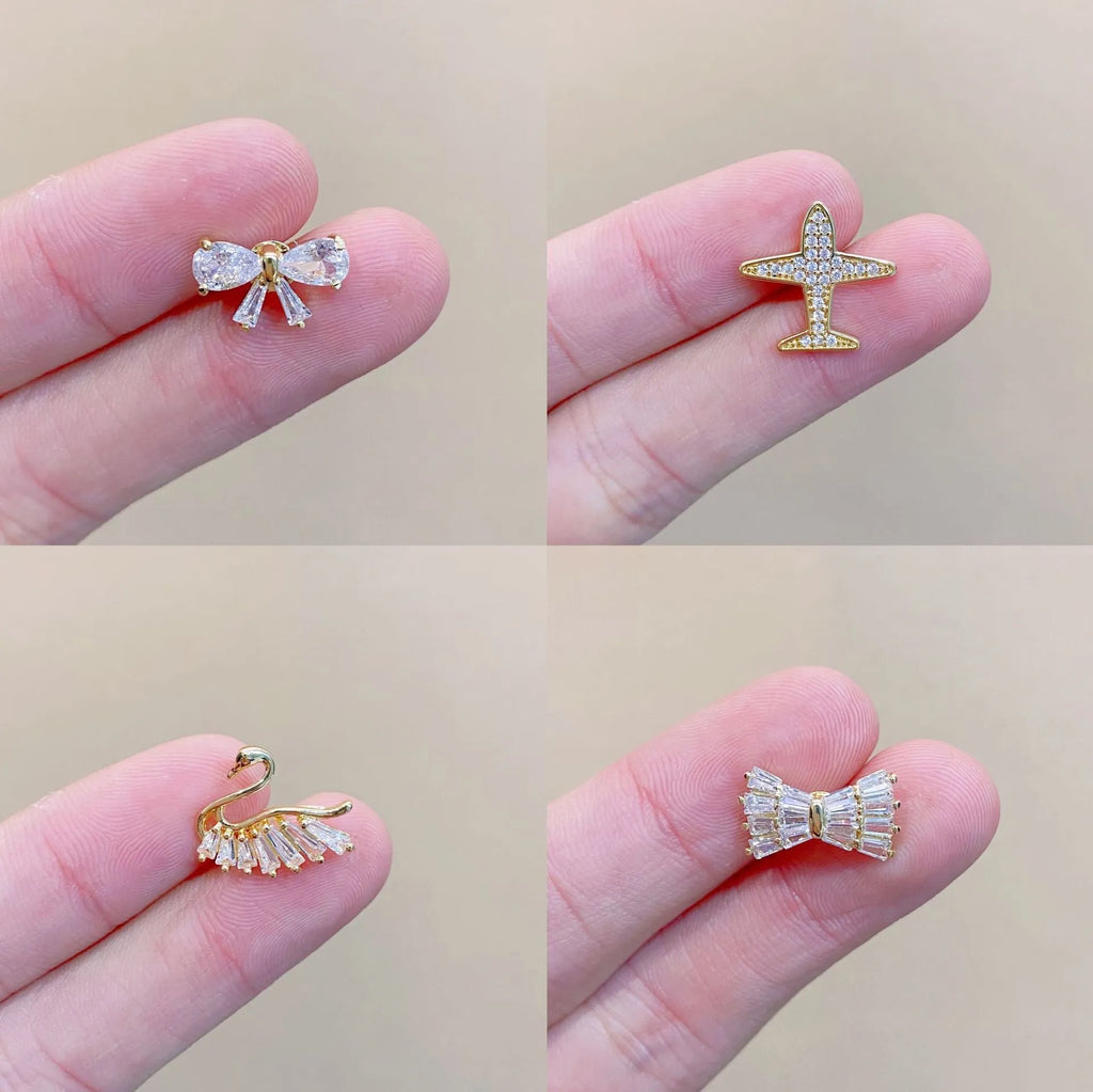 Japanese style geometric copper brooch for women's clothing decoration