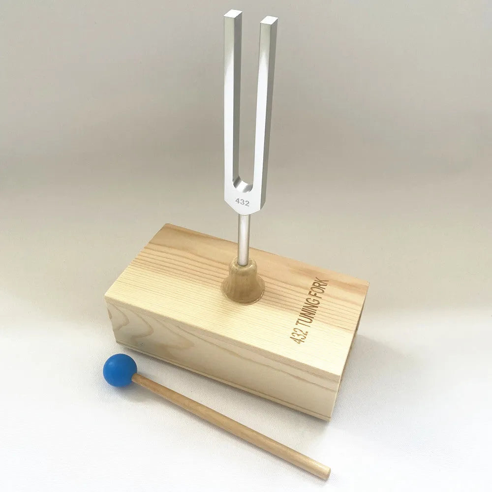Aluminium tuning fork with speaker for 432Hz or 258Hz sound therapy applications