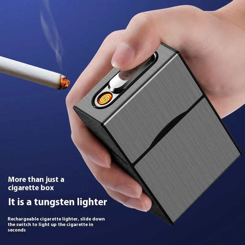Simple Home USB charging windproof metal cigarette lighter in A3 brushed gold everyday style