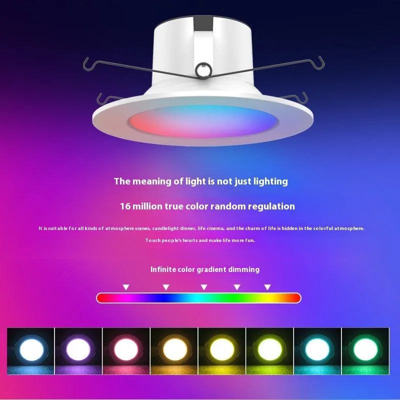 Smart RGBW ceiling lamp with WiFi Bluetooth remote control and colour changing features