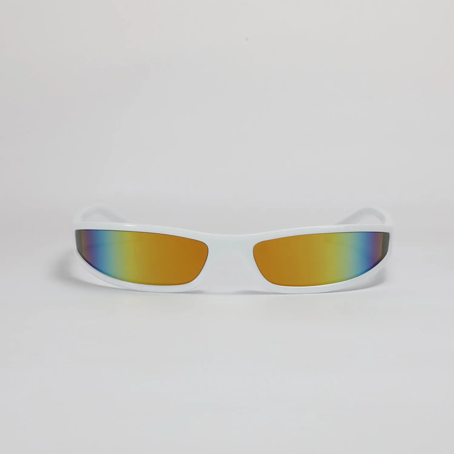 Women's narrow frame sunglasses in Bright Black and Gray, Mocha Mercury, Bright Black and White Mercury, and White Frame Red Mercury colour options