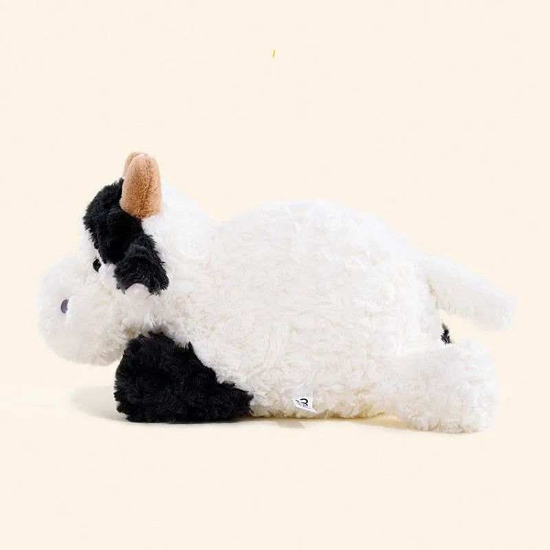 Adorkable cow calf plush toy in cow doll colour, soft cotton, 23cm height option