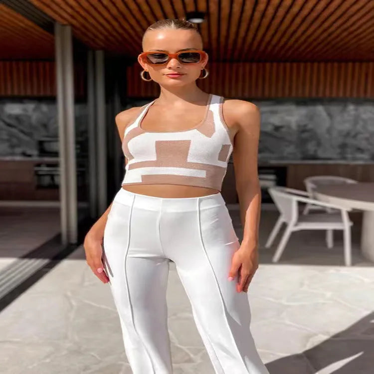 Women's U-collar camisole top in a slim fit, shown in one of five colour options.