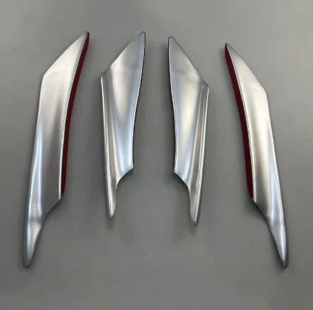 Carbon fibre pattern automotive bumper blade spoiler set of four pieces for car modification
