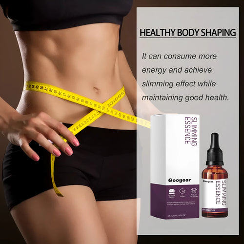 30ml bottle of body shaping drops serum for tightening thighs, arms, and belly.