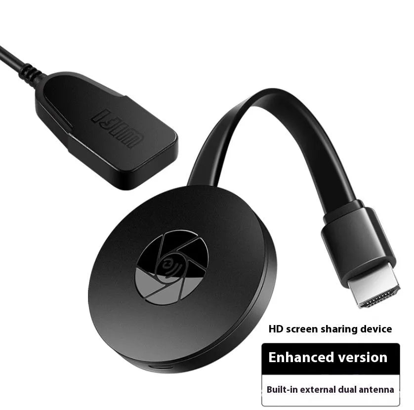Wireless HDMI multi-monitoring dongle with WiFi screen projection, 1080p and 4K options, compact 11.9x12.2x4.2mm