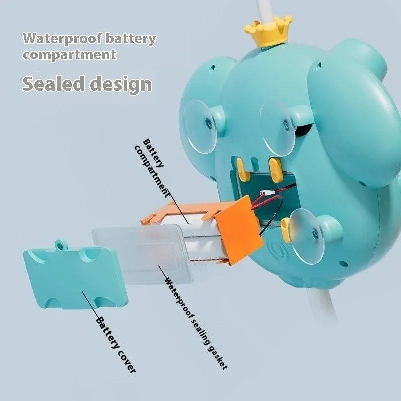 Electric elephant shower bubble machine plastic bath toy for toddlers 3-6 years